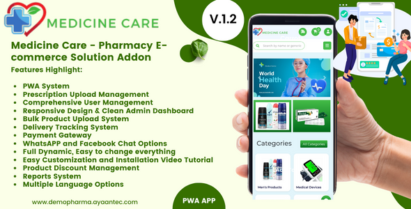 Medicine Care Pharmacy E Commerce Solution Addon Graphicfort Medicine Care Pharmacy E Commerce Solution Addon Graphicfort